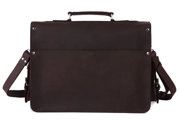 Ausgezeichnete Jmd Leder Kapazität 7145r Echtem Herrenmode Dark Dunkelbraun aktentaschen Laptop Schultertasche Handtasche Business Brown Große Rrn5fnAx