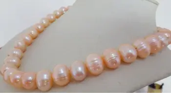 

18inch elegant 12-13mm natural pink freshwater pearl necklace