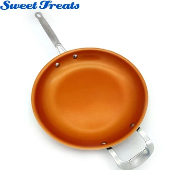 

Sweettreats 12 Inches Non-stick Copper Frying Pan with Ceramic Coating and Induction cooking,Oven & Dishwasher safe