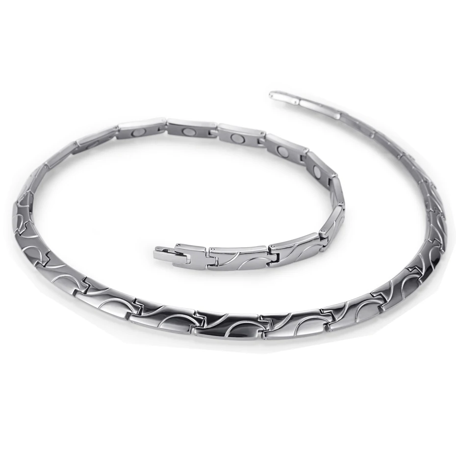 Titanium Power Necklaces silver  (9)