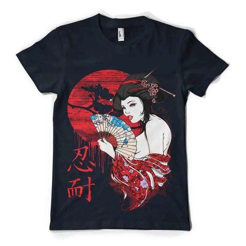2019 100% хлопок мода GEISHA для девочек китайский фанат Сексуальная мужская футболка dtg
