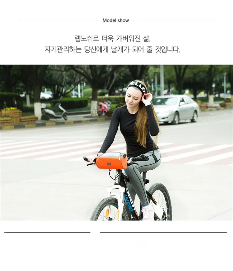 Flash Deal Bicycle Front Tube Bag Waterproof Touch Screen Bike Handlebar Basket Cycling  Front Frame Phone Case Bicycle Accessories 5