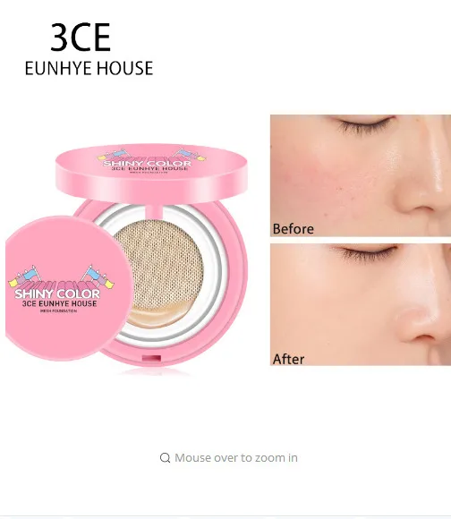 Продажа 3CE Eunhye дом основой бренда кремы воздушной подушке крем Lasting лицо макияж Водонепроницаемый Водонепроницаемость отбеливающий Лидер продаж