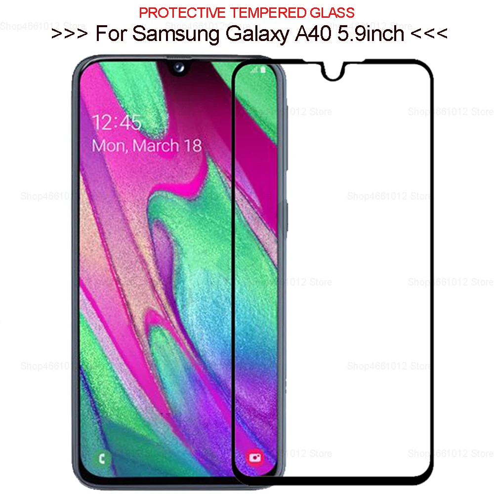 

Safety Tempered Glass for Samsung Galaxy A40 Full Cover Screen Protector for Samsung SM-A405FN/DS SM-A405F/DS Protective Film