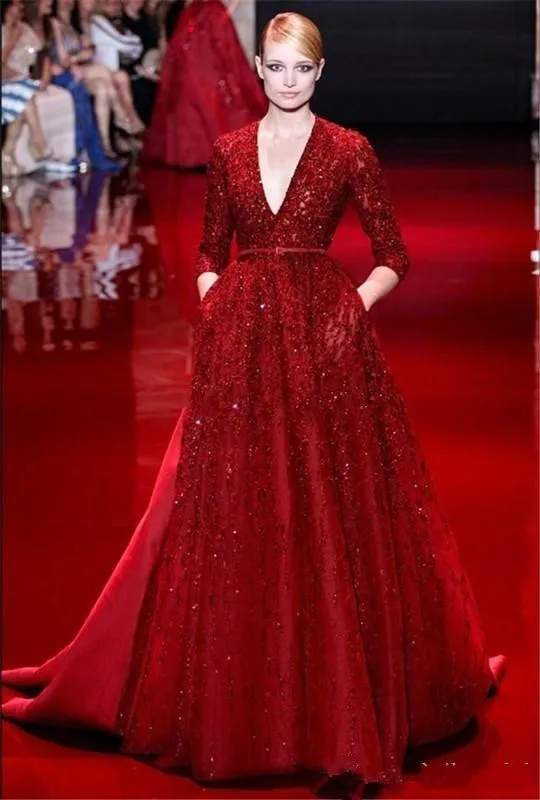 Elie Saab Red Evening Dresses