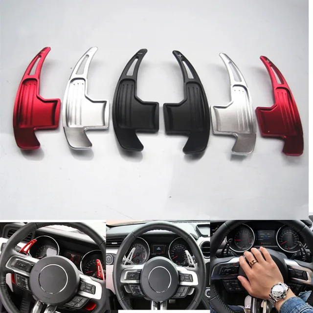 Us 34 03 17 Off 2pcs Interior Accessories Car Steering Wheel Paddle Shifters Dsg Extension Extens Cover Trim For Ford Mustang 2015 2016 2017 In