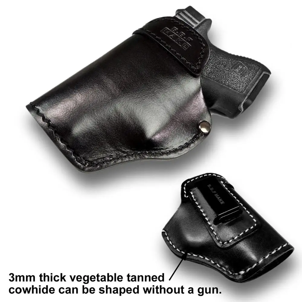 B.B.F MAKE кобуру из кожи для S & W M P ЩИТ Глок 17 19 22 23 26 27 32 33 42 43/Спрингфилд XD IWB кобуры 12