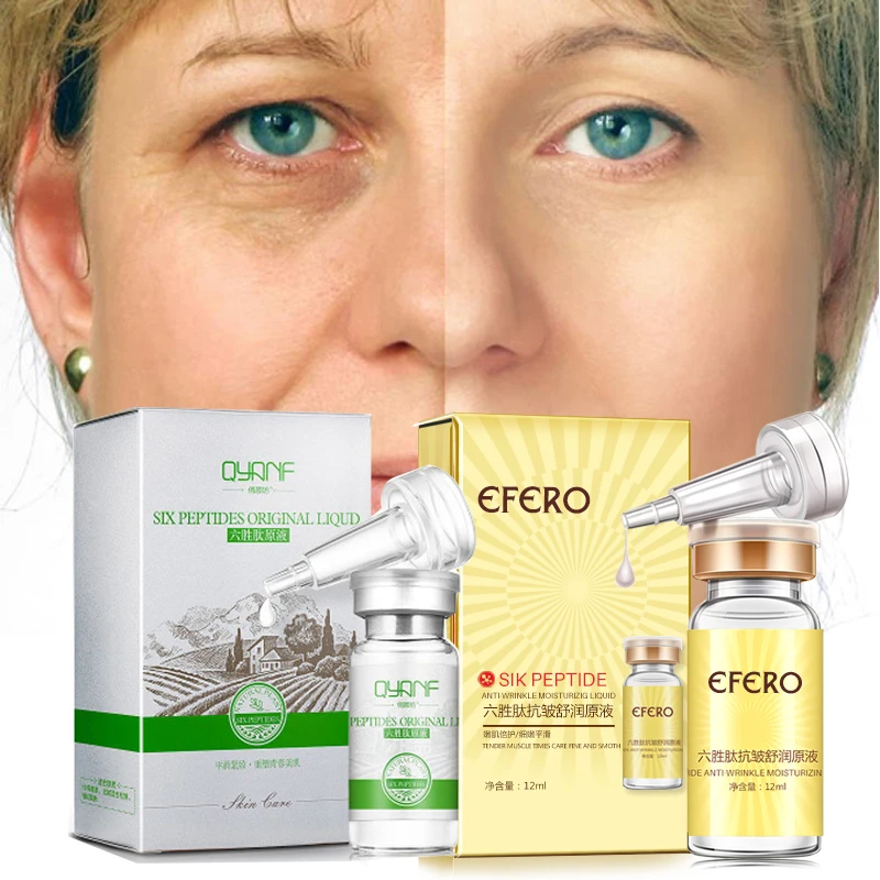 Argireline гиалуроновой Сыворотки шесть пептиды AntiAging морщин отбеливающий крем против акне лечения мгновенное омоложение кожи щадящий крем для лица - изображение