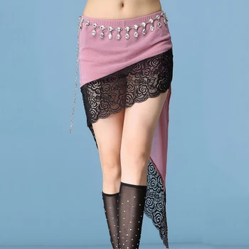 

Beauty Belly Dance Skirt For Ladies 4 Color Elastic Sexy Split Short Skirt Women Bollywood Indian Showing Dancing Clothes DQ1123