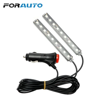 

Cigarette LED Decoration Lamp 2x 9 LED Dash Floor Foot Car-styling Car Atmosphere Lamp LED Strip Lights