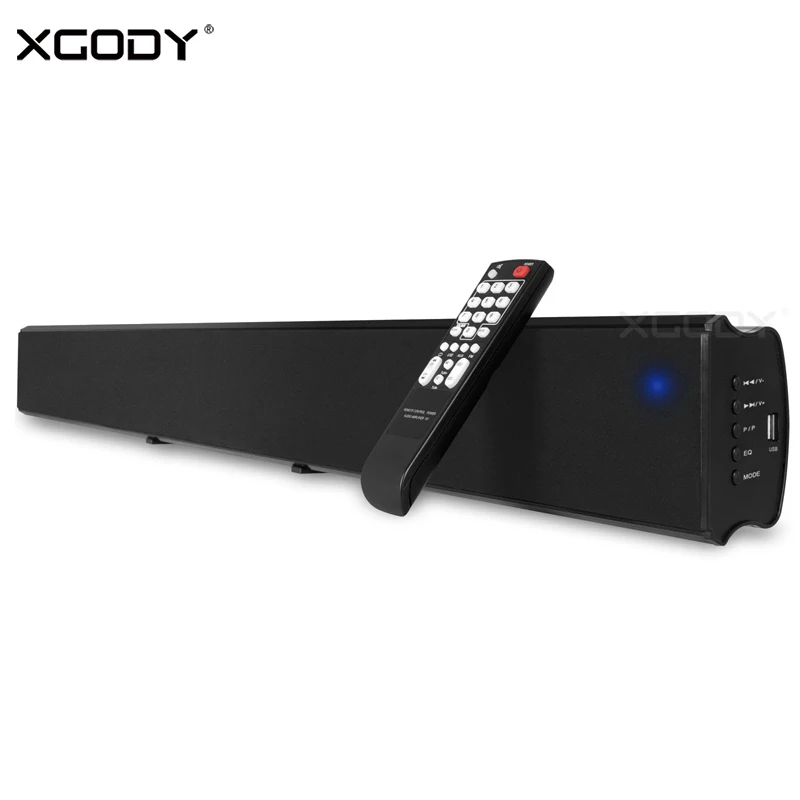 XGODY 1013A Bluetooth динамик 30 Вт домашний кинотеатр Саундбар ТВ AUX оптический звук бар динамик s бас динамик для ТВ - Цвет: Черный