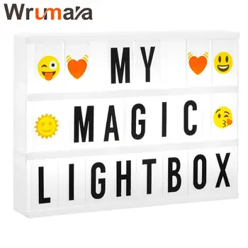 

Wrumava A3 Size LED Cinema Light Box DIY Letters Symbols Cards Cinematic LightBox Luminous Box For Birthday Wedding Supermarket