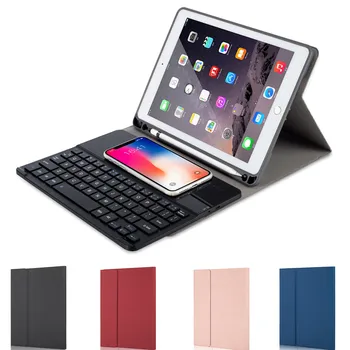 

Split Design PU Case Wireless Charging Bluetooth Keyboard Case Cover With Pencil Holder For iPad 2017 2018 9.7 inch Pro 10.5