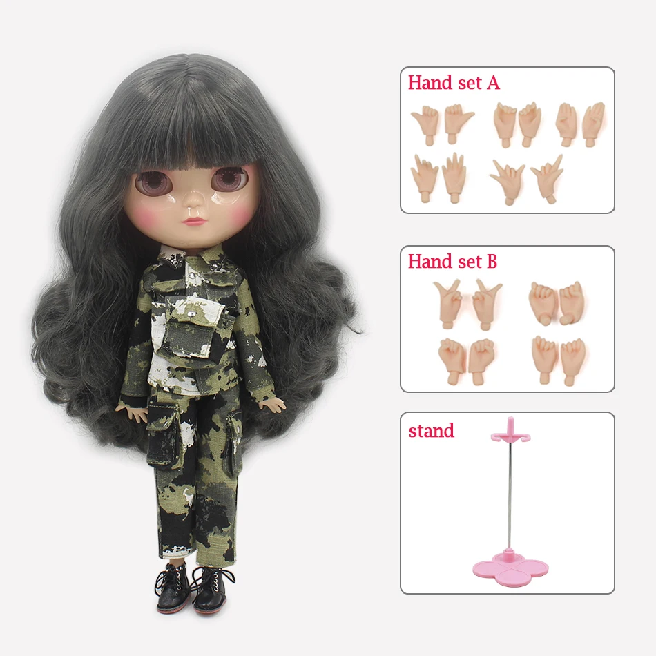 Полный комплект одежды Fortune Days New ICY DBSDoll Azone из серых волос с маленьким сундуком и