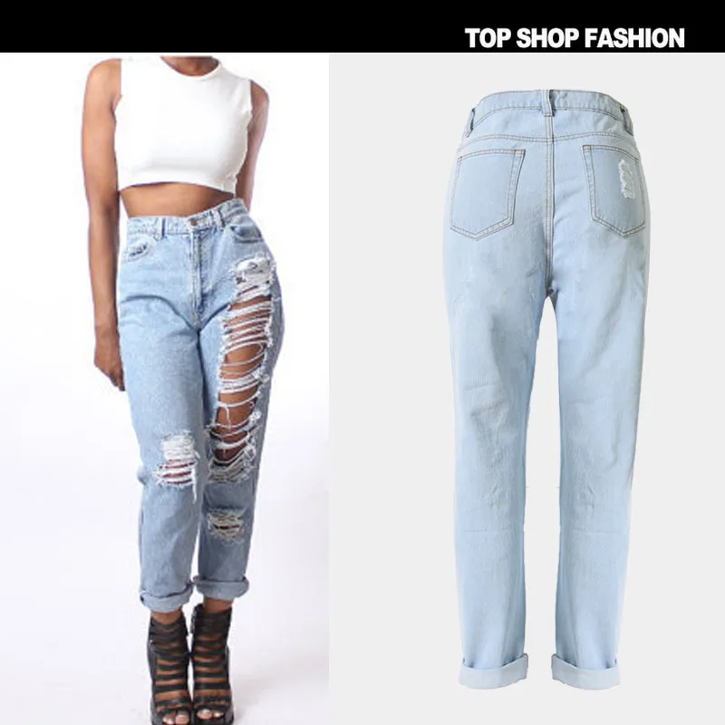 Suvance/модные Хлопковые женские джинсы с дырками длиной до щиколотки года; сезон весна; русские брюки; европейский размер США