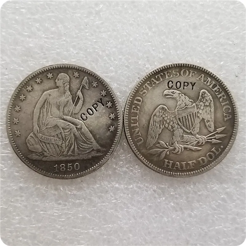 USA 1850-P O SEATED LIBERTY HALF DOLLAR COIN COPY commemorative coins-replica coins medal collectibles | Дом и сад