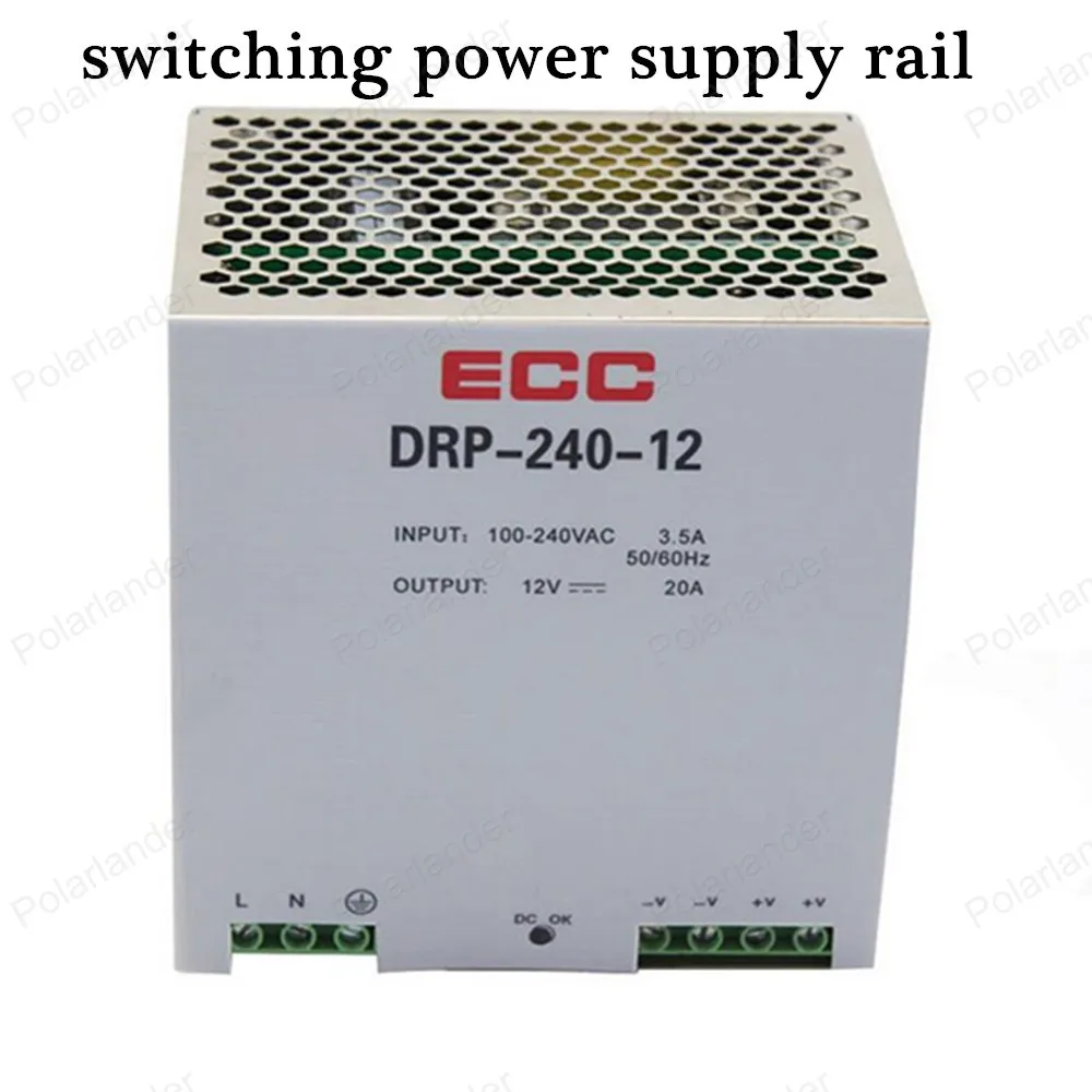AC/DC 12 V 20A двойной выход питания напряжение для трансформатора переключатель питания rail адаптер драйвер для светодиодной ленты
