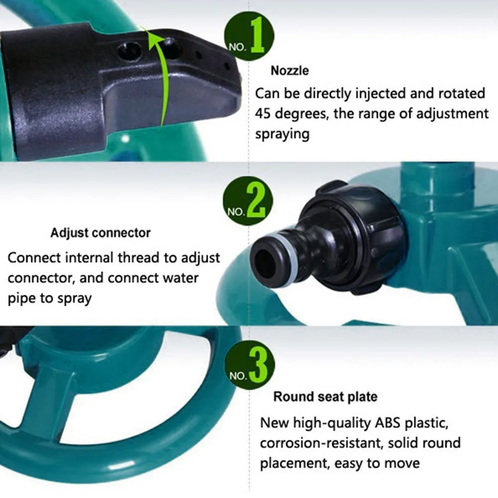 Садовый газон разбрызгиватель автоматический сад воды спринклеры газон орошение вращение 360 °