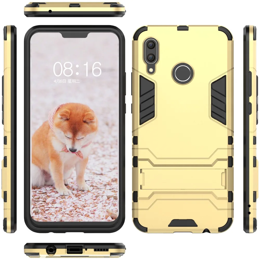 Сверхпрочный робот армированный чехол с подставкой для huawei Nova 3 ударопрочный