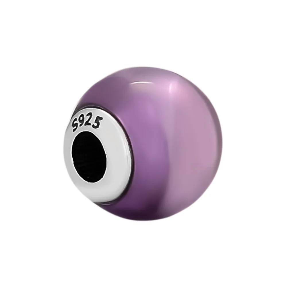 

Authentic 925 Sterling Silver Essence Faith Purple Charm Beads for Jewelry Making Fit Essence Bracelets DIY Fine Jewelry ST060