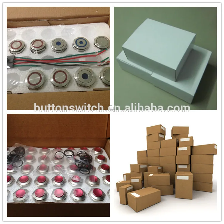 1228 12mm Hign flush Latching ring LED anti-vandal stainless steel waterproof electric switch