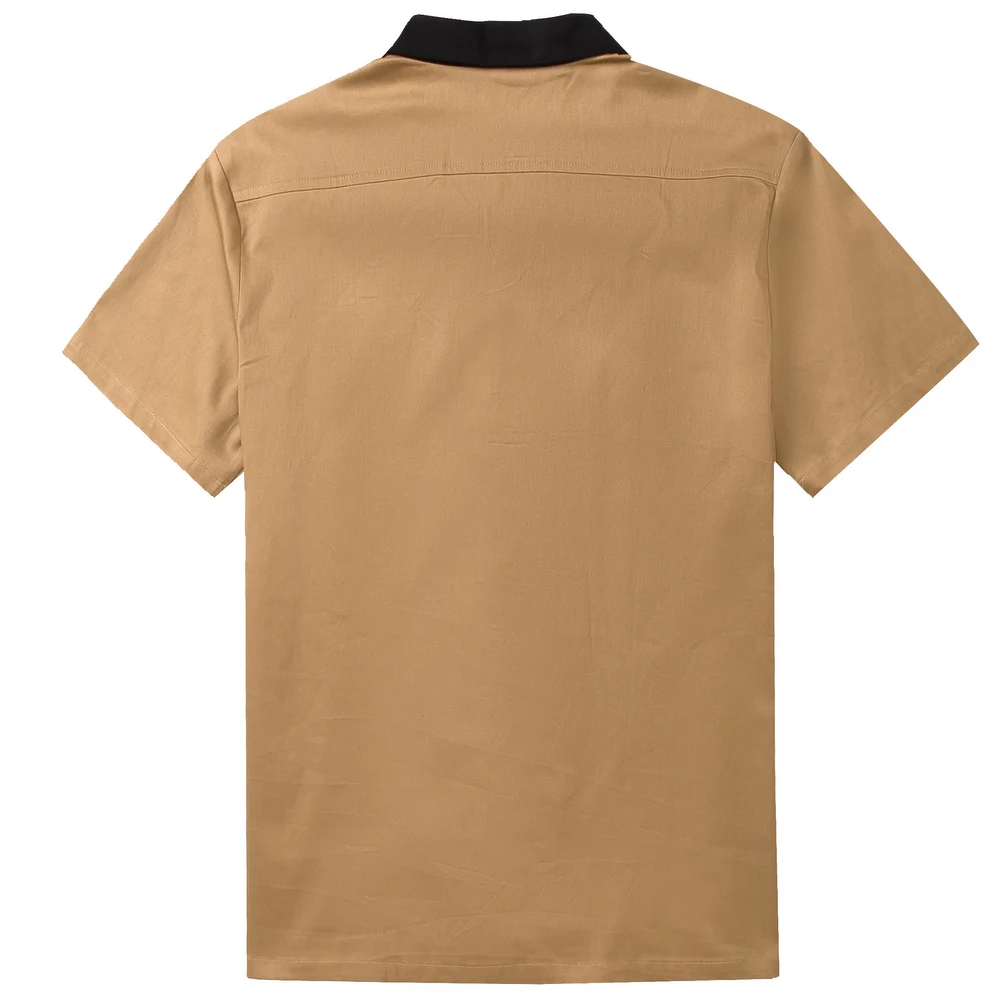 Новый дизайн Горячая Распродажа Мужская рубашка с коротким рукавом Повседневная приталенная Гавайская Мужская рубашка хлопок рокабилли