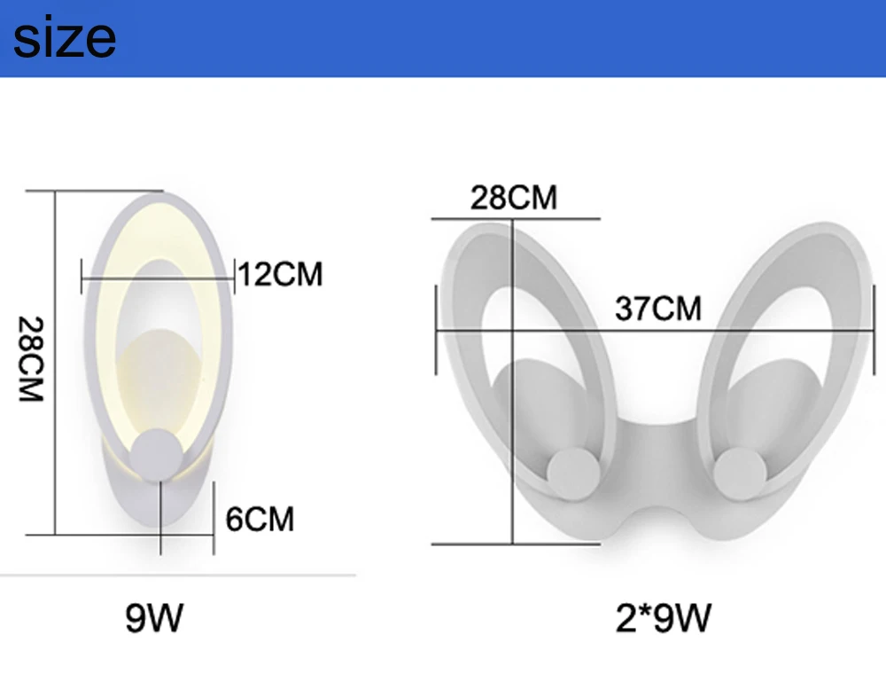 GO OCEAN Wall Lamps Bed Room Lights 9W 18W White Modern Bathroom Lights LED Sconce Wall Lamps Bedside Indoor Lighting (16)