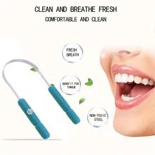 Healthy Tongue Cleaner Stainless Steel Silica Handle Tongue Scraper Oral Hygiene Dental Cleaning Brush Oral Care Healthy Tongue Cleaner Stainless Steel Silica Handle Tongue Scraper Oral Hygiene Dental Cleaning Brush Oral Care
