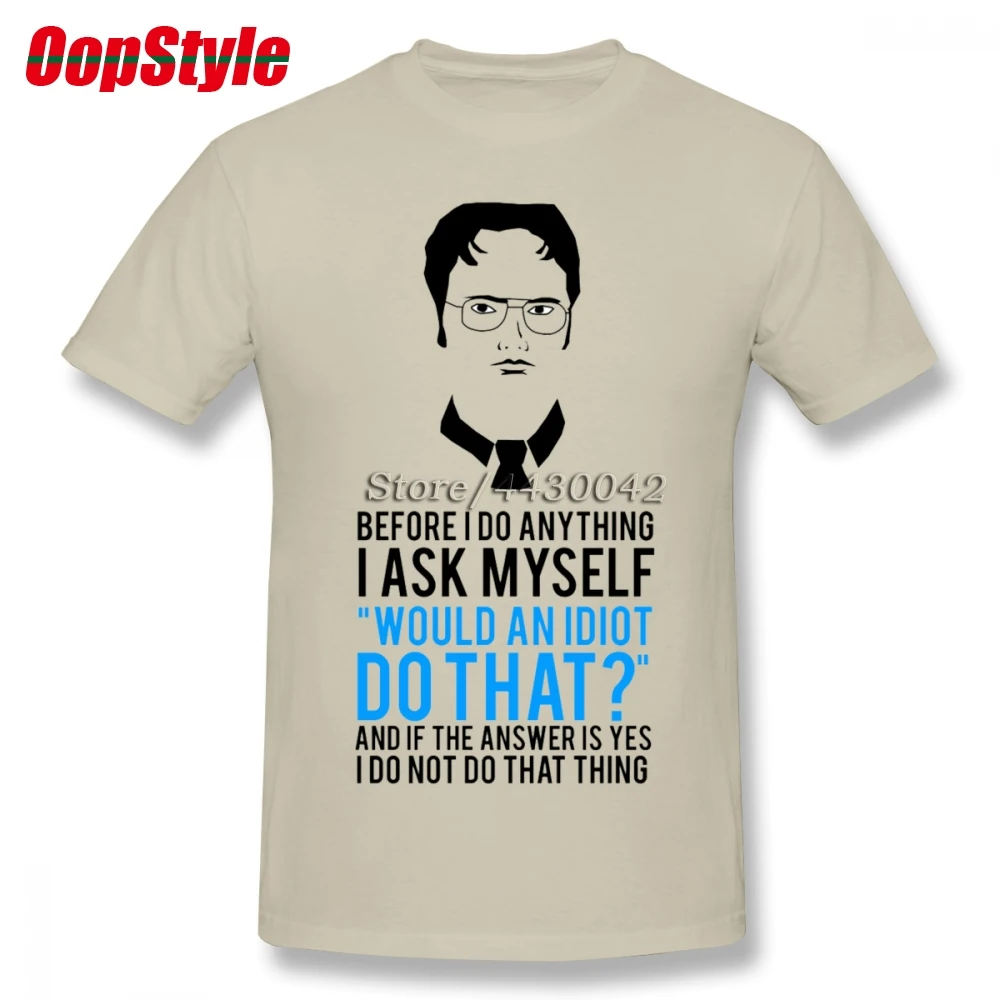Офисная Dwight Schrute ТВ шоу футболка для мужчин плюс размер хлопковая команда 4XL 5XL 6XL