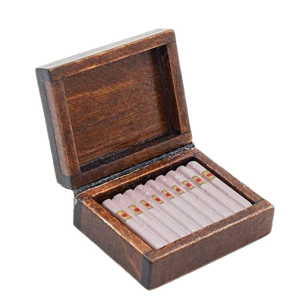 Odoria 1:12 миниатюрные сигары Humidor кукольный домик украшения Аксессуары