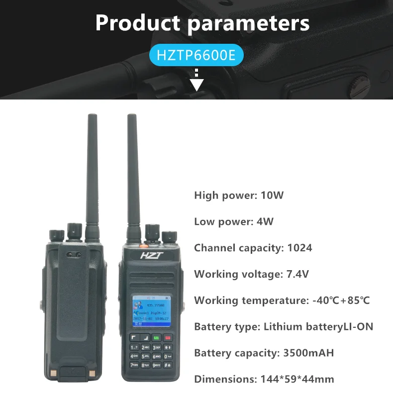 Цифровая рация коммерческое двухстороннее радио IP67 водонепроницаемое 10 Вт 3500 мАч DMR опционально gps цифровое Аналоговое двойное
