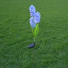 Солнечная энергия 3 гиацинт Светодиодная лампа в форме цветка сада двора газон украшение вид лампы розовый/фиолетовый Рождественские огни лампы