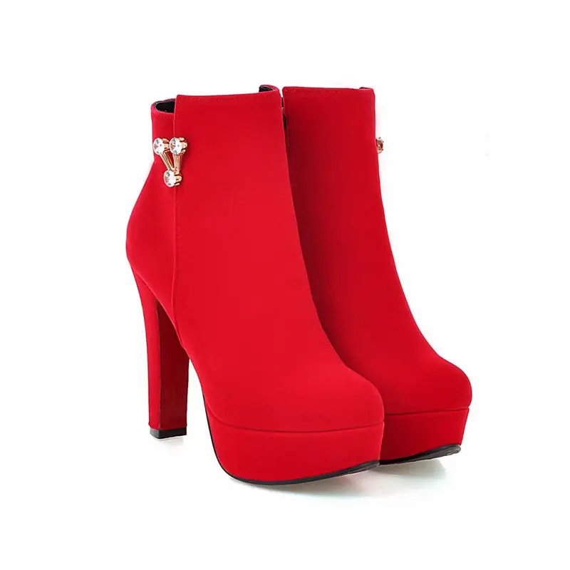 Del Tobillo Invierno Black Para rojo Smeeroon light Las Zapatos Botas Blue Plataforma Zip Otoño Dedo Tacones Popular Redonda Super Mujeres Pie 07SqSUw5