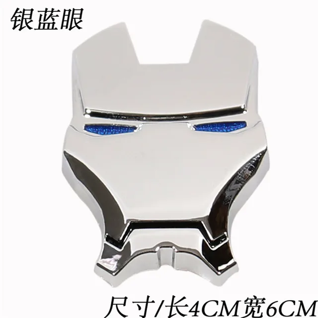 1x 3D Chrome Metal Iron Man Car Emblem Stickers Decoration The Avengers