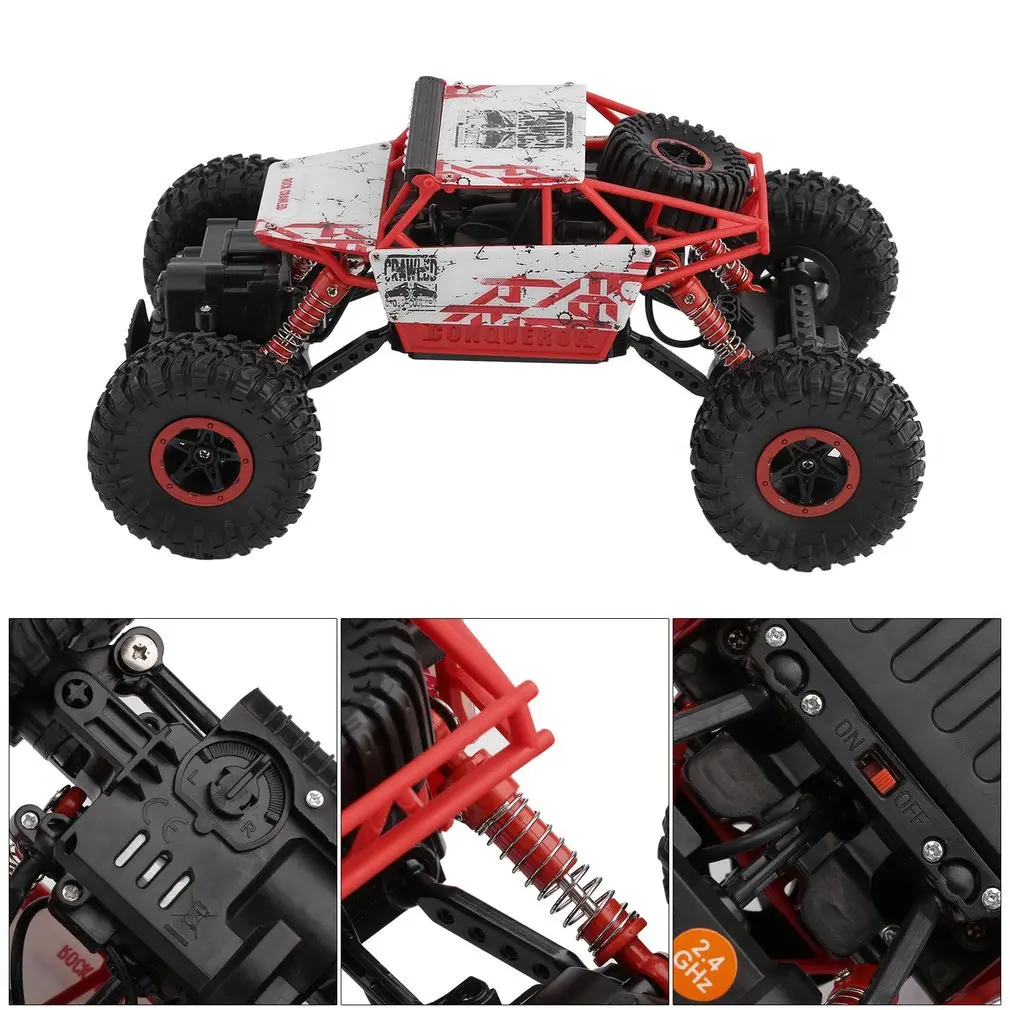 Радиоуправляемая машина 2,4G 4WD RC Rock Driving Crawlers Car Double Motors Drive Bigfoot модель дистанционного управления автомобиль внедорожник игрушка EU Plug