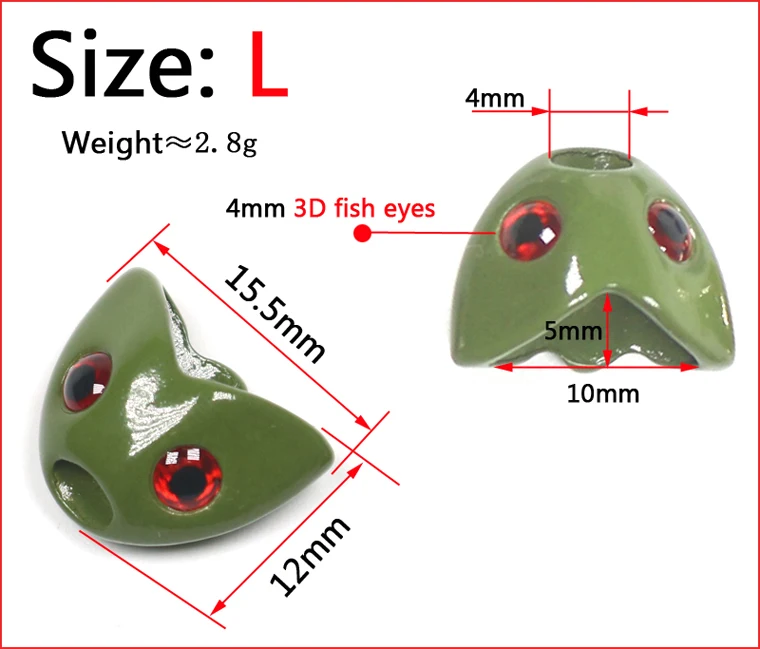 ICERIO 15 шт мультипликолор Череп шлем в виде морского ерша материал для вязания мушек рыбка голова Рыбная маска стример завязывание