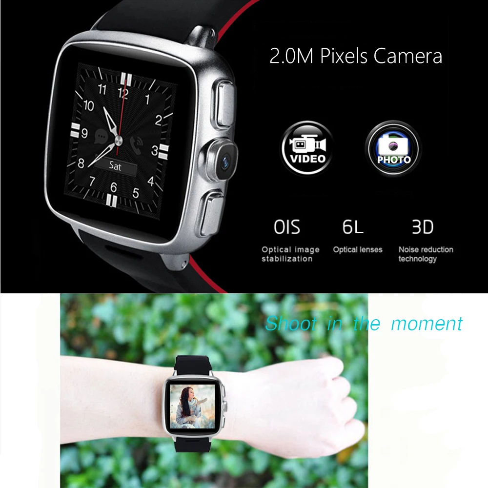 F05 Smart watch Android 3G watch phone 1G RAM 8G ROM 2MP camera heart rate tracker Pedometer WIFI GPS Bluetooth smartwatch