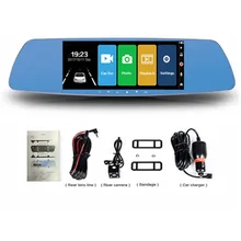 7 Inch Touch Screen Car DVR Full HD 1080P Dual Lens Camera Rearview Mirror Video Recorder Dash Cam Auto Camera Recorder