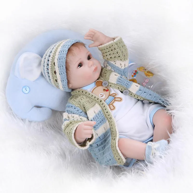 20" Real baby doll reborn for sale cloth body silicone ...