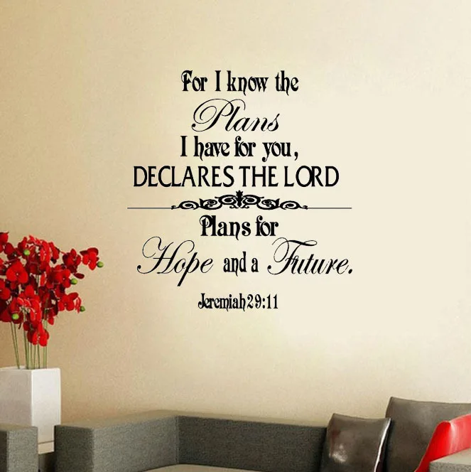 Jeremiah 2911 Scripture Wall Art Words Say Quote Word Lettering Art