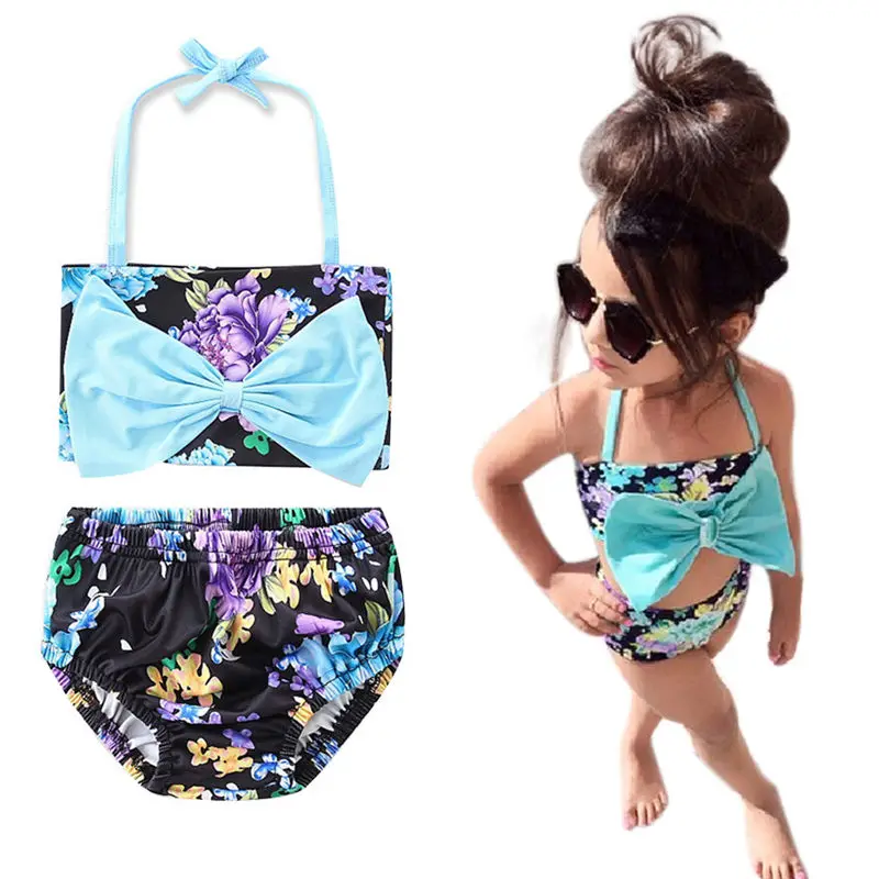 Hot Sale Summer Swimsuit Comfy Kids Clothes Infant Baby Girl Floral