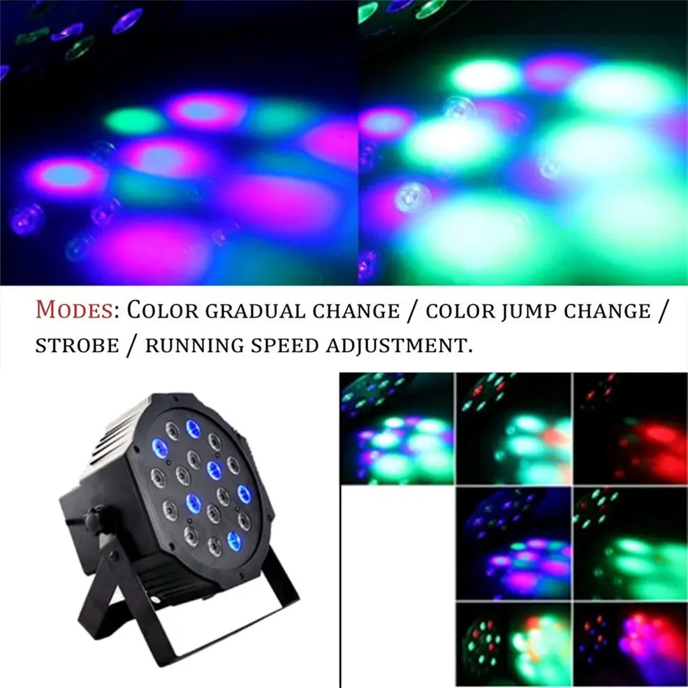 

18W 18LED Mixing Colors Stage Light 6 Channel Wedding Party DJ Club Light British style