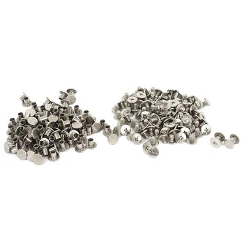 

100 set Scrapbook Photo Albums Nickel Plated 5mmx6mm Binding Screw Post