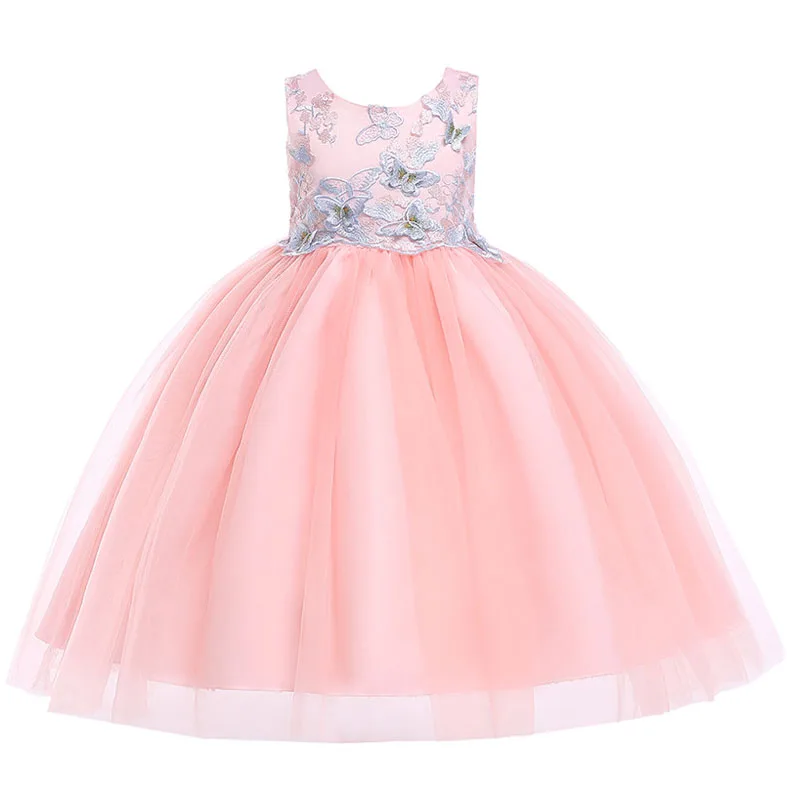 

6294 Butterfly Princess Costume Sleeveless Baby Girls Dress Summer Wedding Party Kids Dresses For Girls Summer baby girl clothes