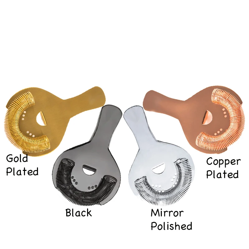 

4 Different Surface Finish Cocktail K Stainless Steel Hawthorne Strainer For Cocktail Drink Bar Tool