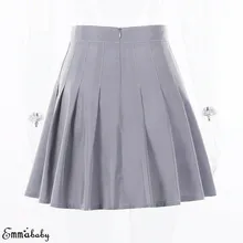 Модные Женские однотонные повседневные Сексуальные Плиссированные Вечерние мини-юбки из полиэстера с высокой талией