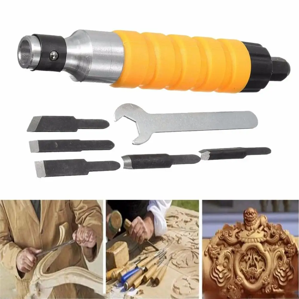 1 Set Of Electric Woodworking Carving Cutter Tool Set Chuck Attachment