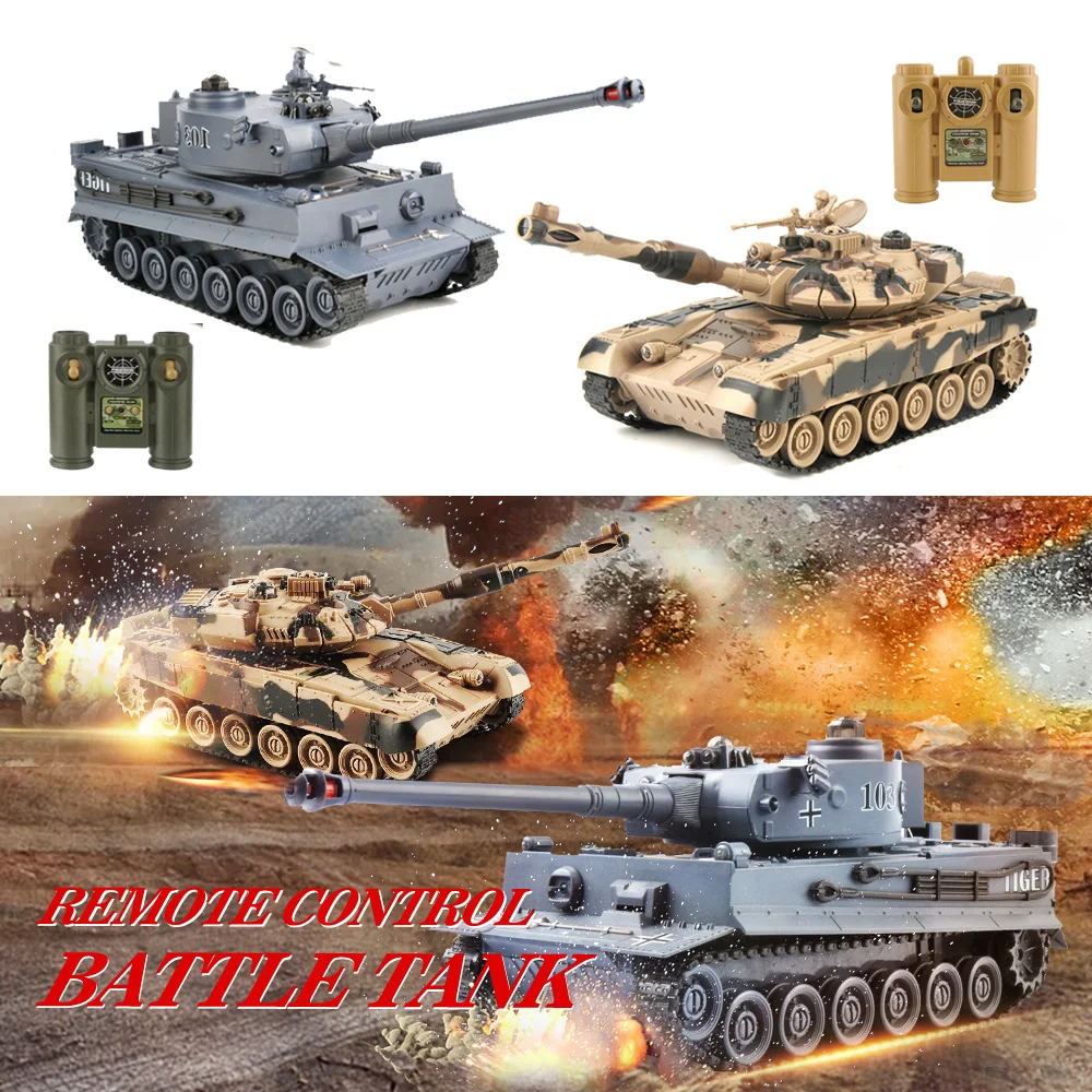 

2 pcs/set RC Tank 27Mhz 40Mhz 9CH RTR GE Tiger 103 VS T90 Remote Control Fighting Battle TankRC Tank With Infrared Toys for boys
