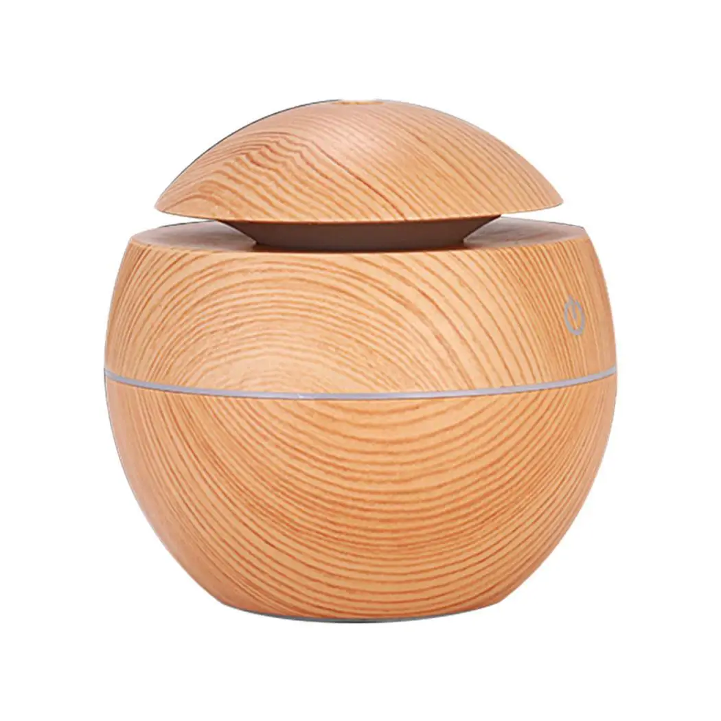 

130ml Ultrasonic Air Humidifier Aroma Essential Oil Diffuser USB Humidifier Mist Fogger Maker Home LED Light Home Wood Grain Car