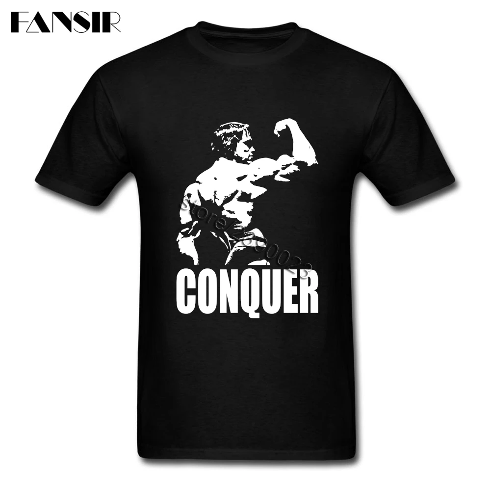 Awesome Men T Shirts Arnold Schwarzenegger Short Sleeved Cotton Round